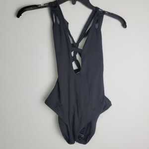 Becca Black Strappy One-Piece Swimsuit